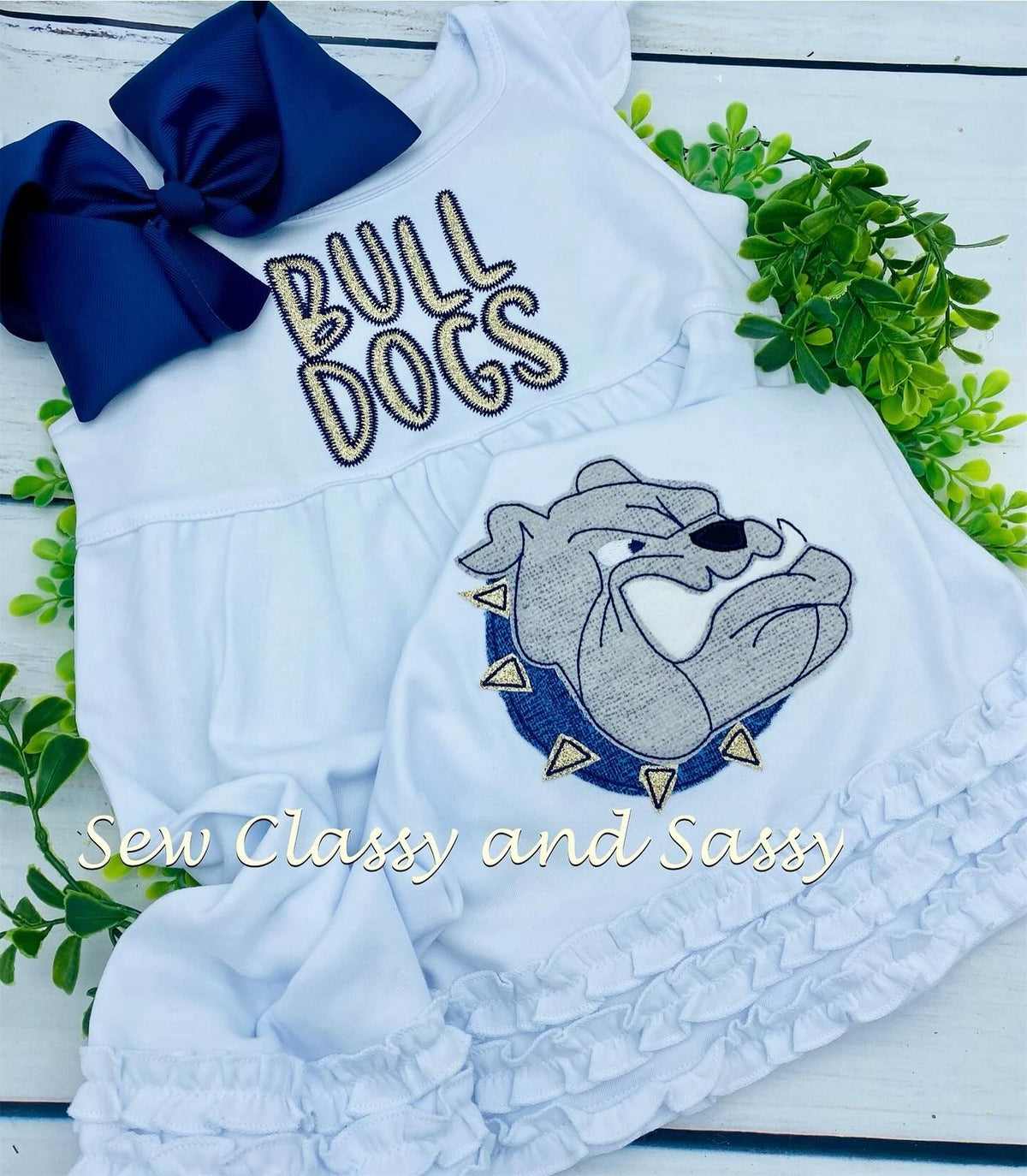 Bulldog glitter dress