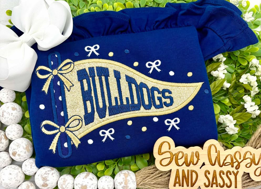 Pennant and Bows Applique tees