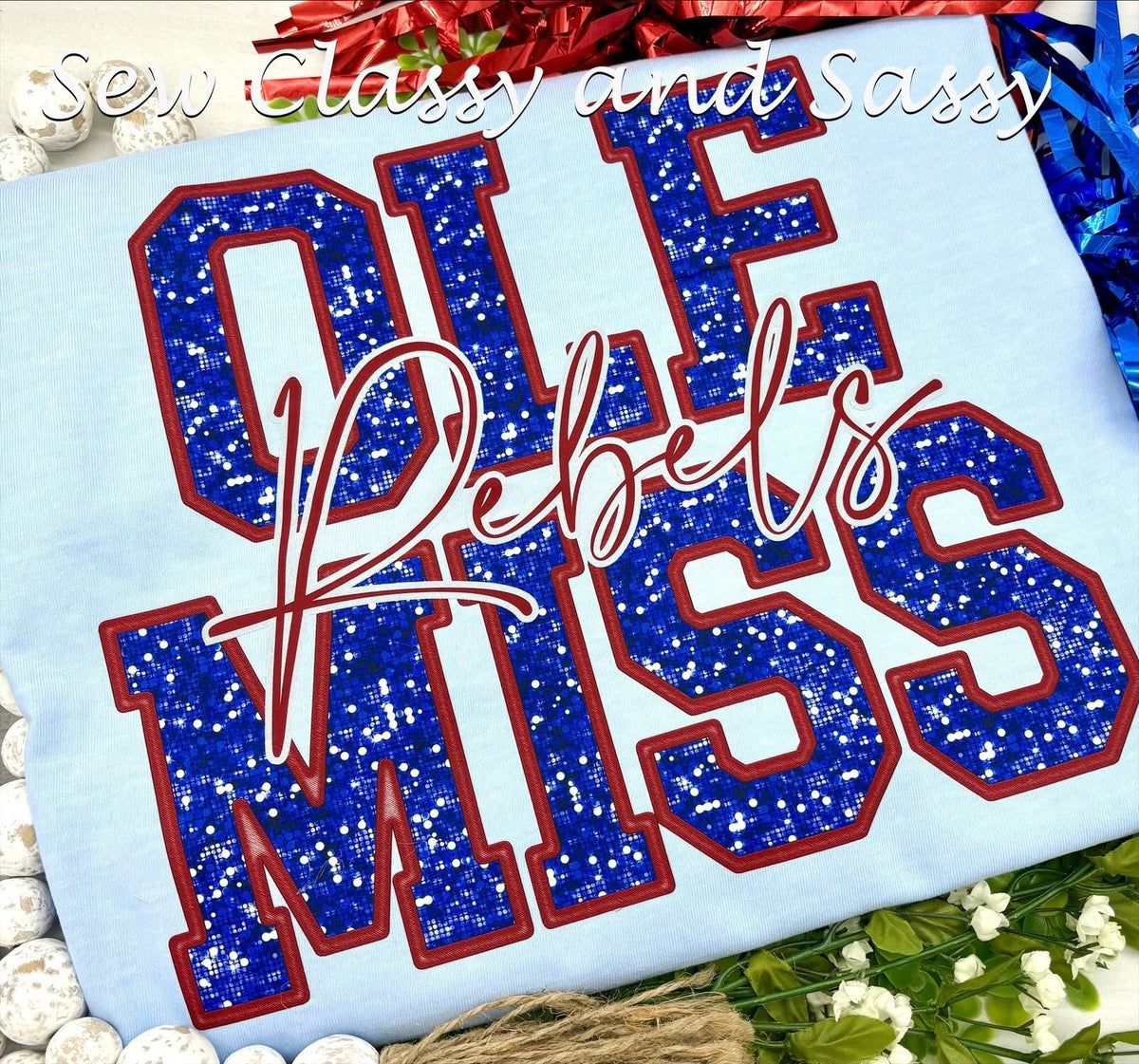 Ole Miss Bling tee
