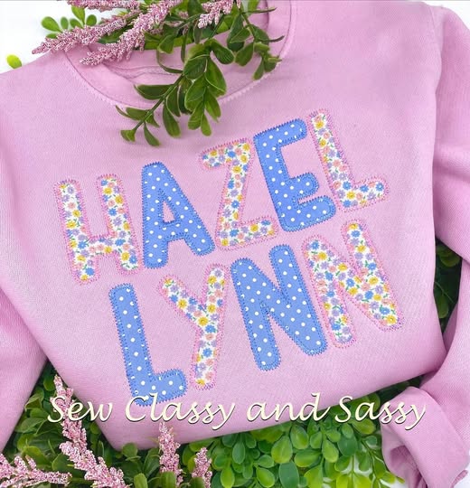 Child's Applique name sweatshirts