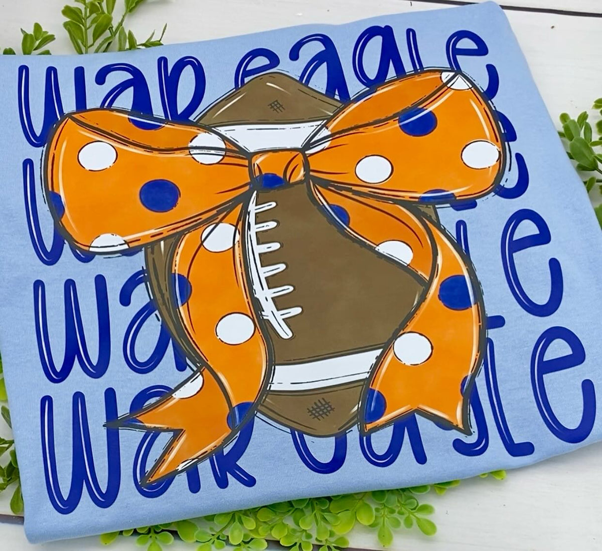 War Eagle and Roll Tide w/Big Bow Football