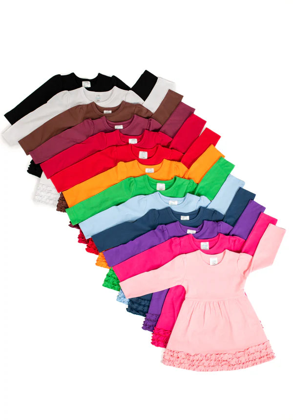 ARB Blank ruffle tees and ruffle dresses
