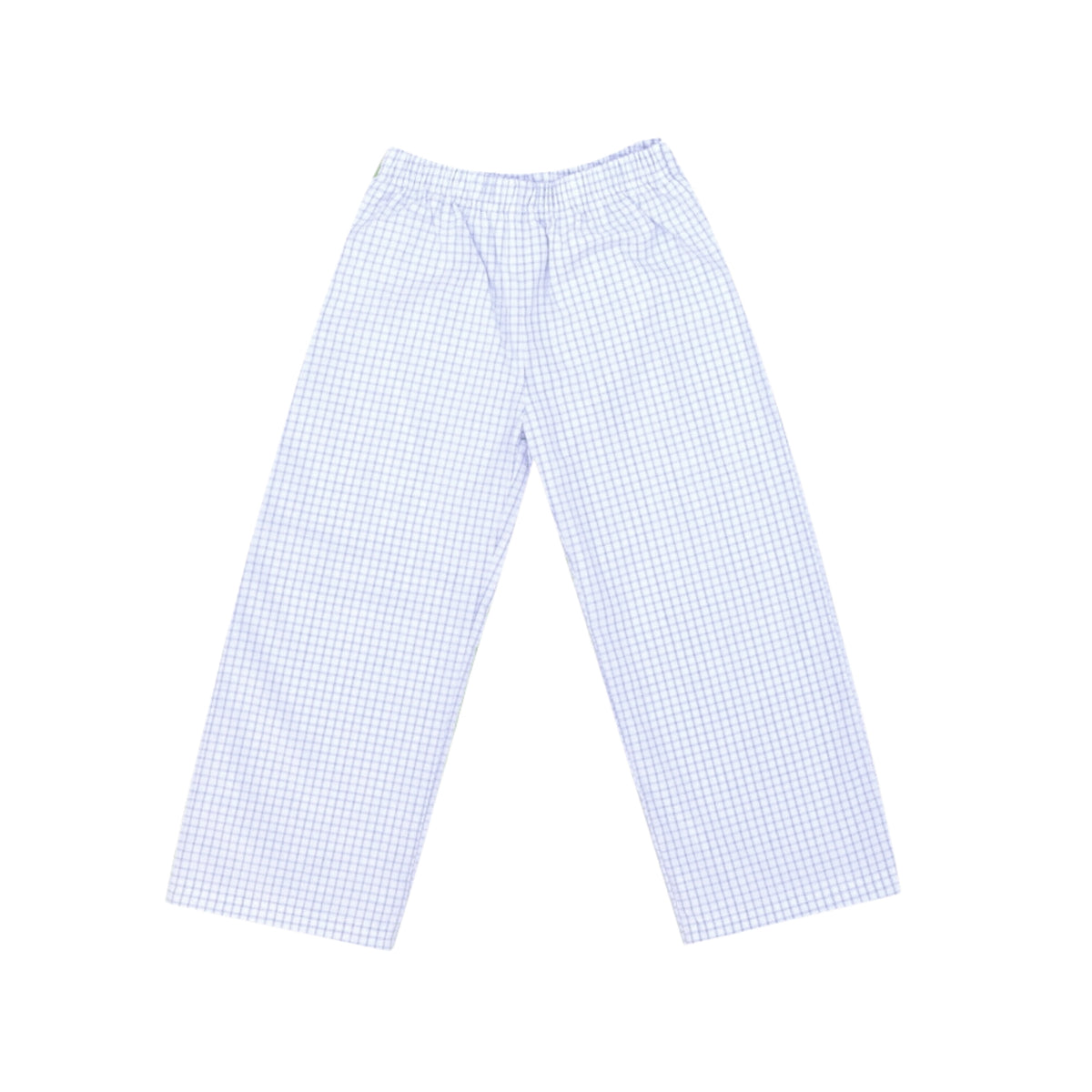 boys gingham or striped pant sets