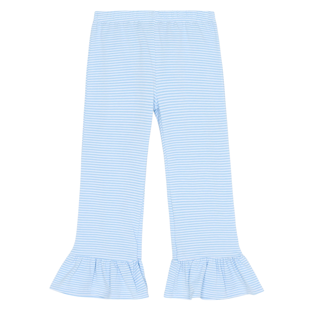girls gingham or striped pant sets