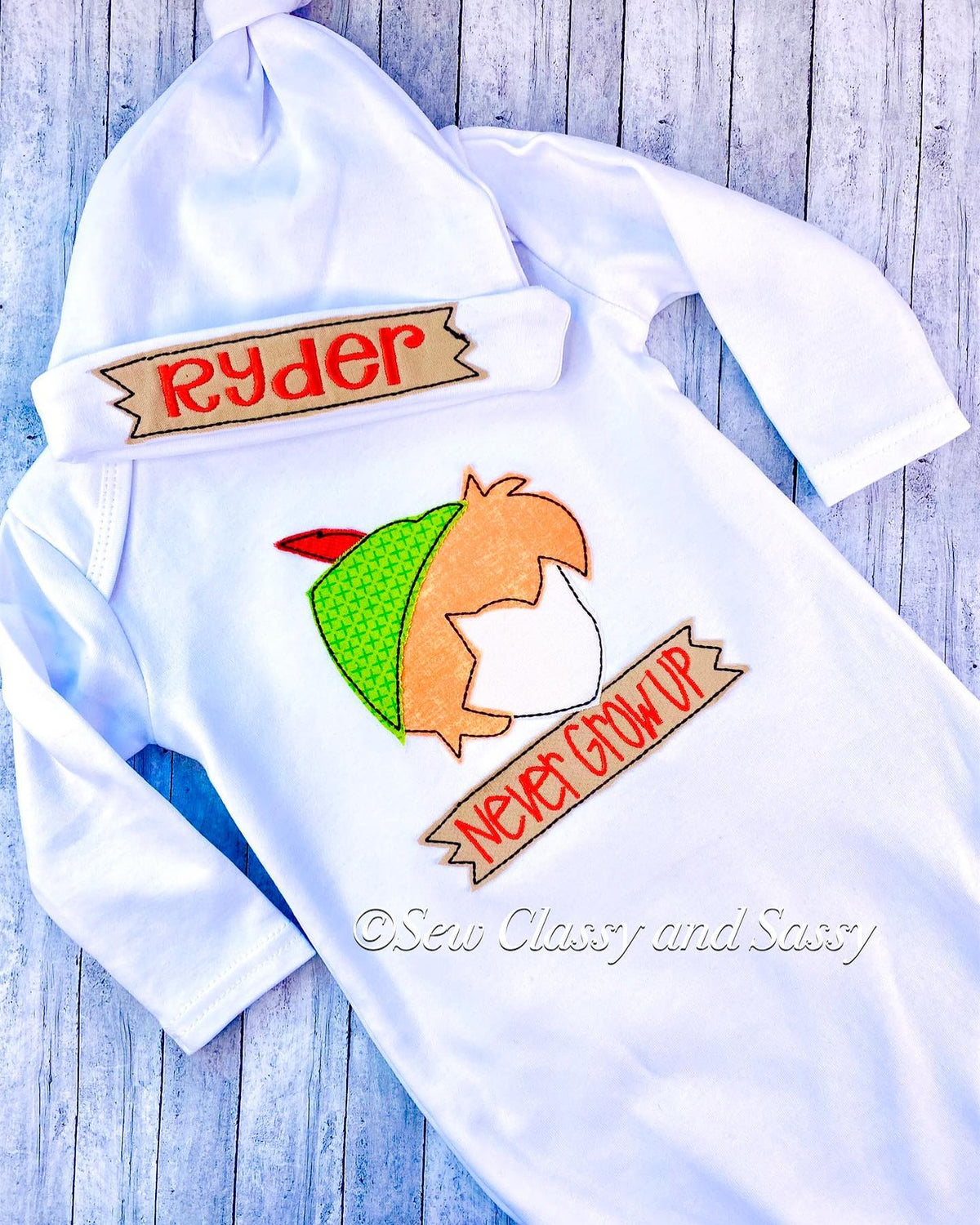 Custom baby boy applique set