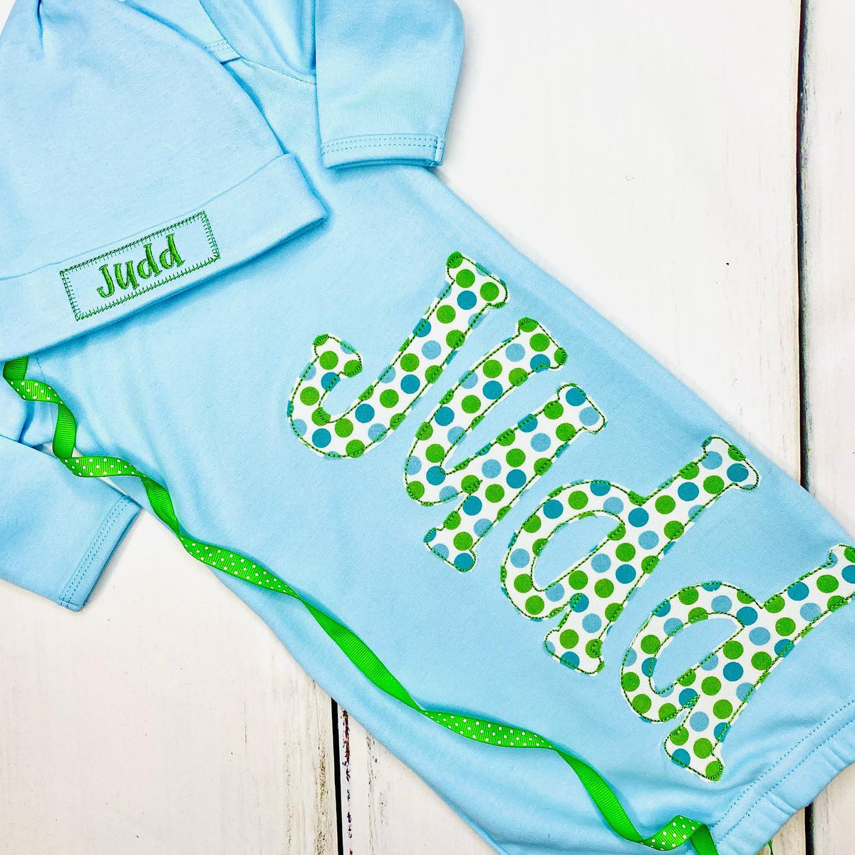 Custom baby boy applique set