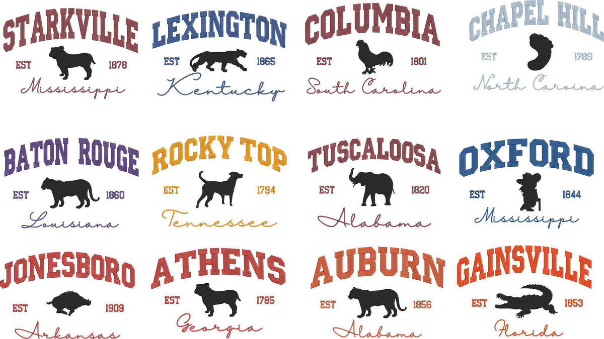 College (est) Embroidery Shirts