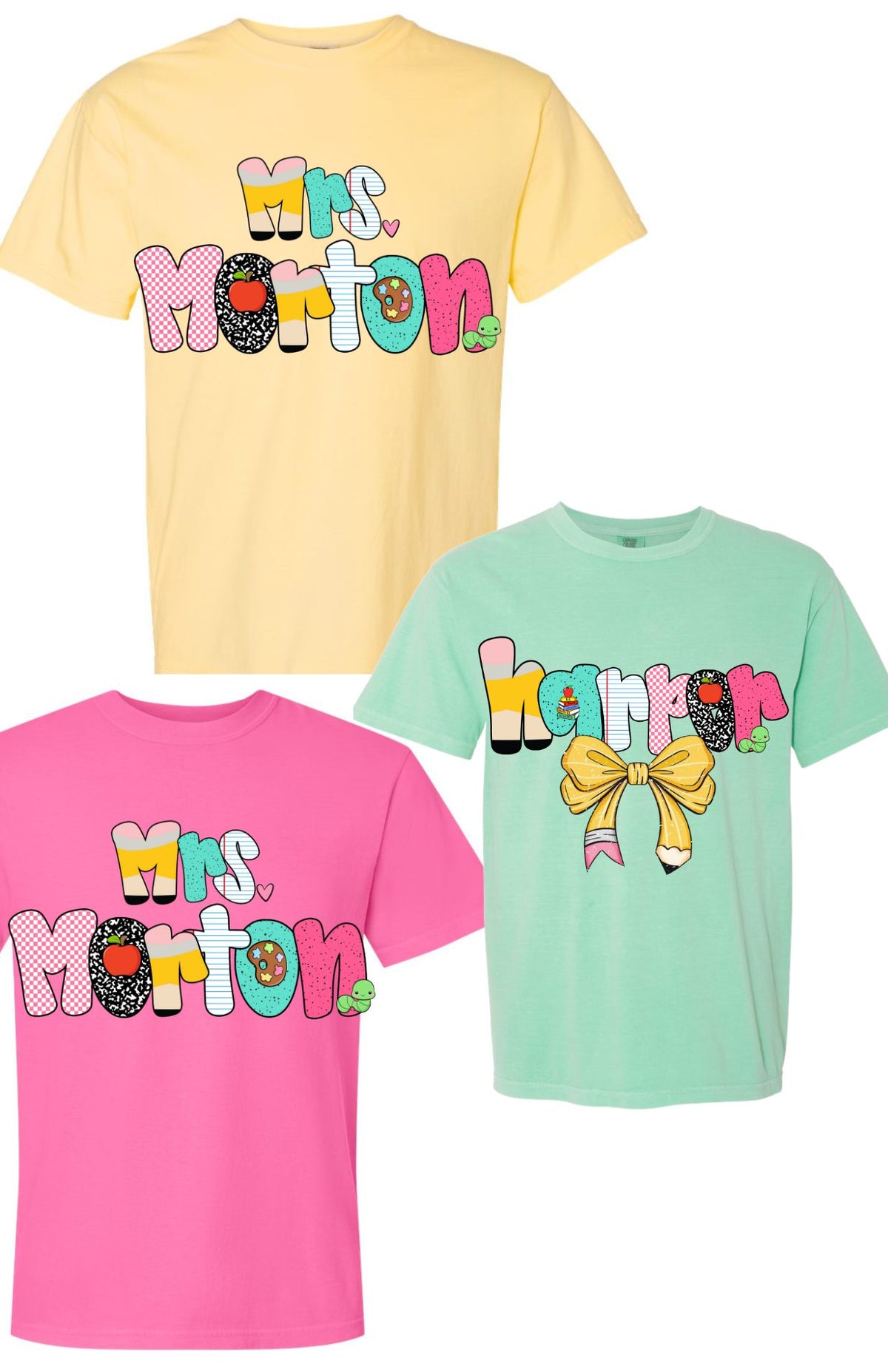 School Letter tees