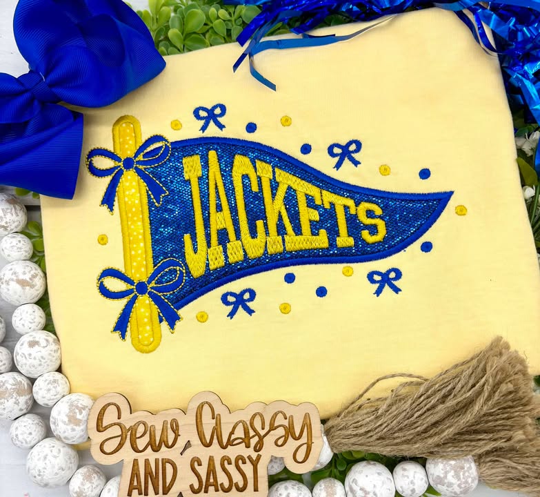Pennant and Bows Applique tees