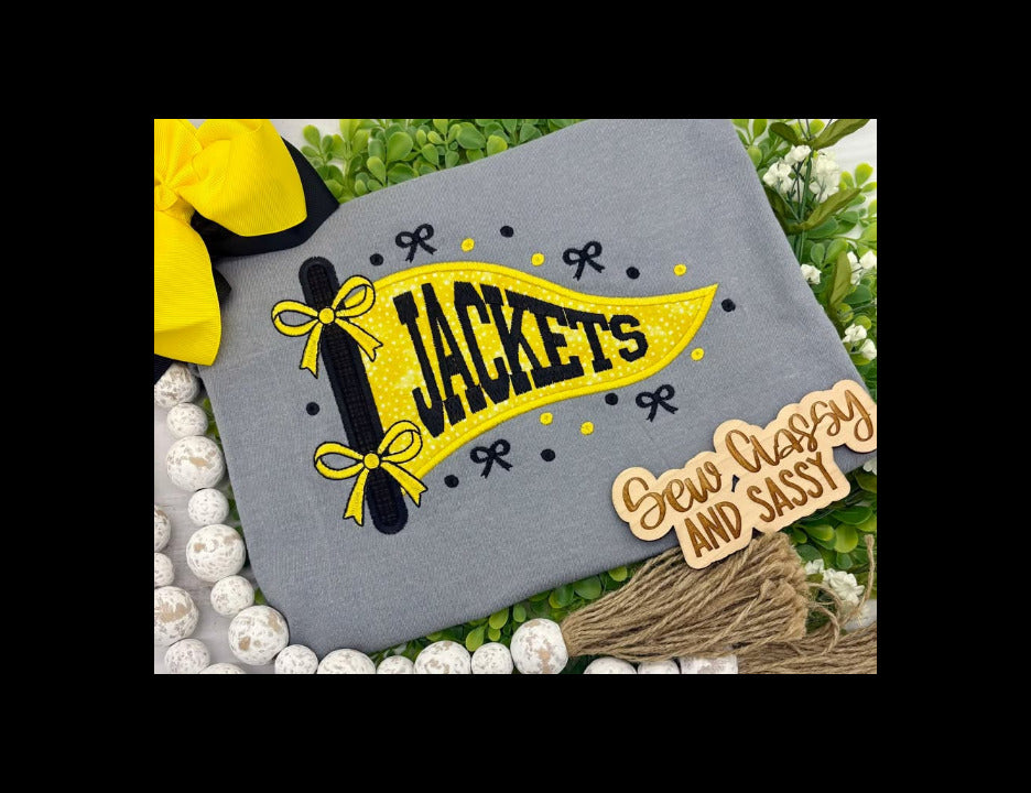 Pennant and Bows Applique tees