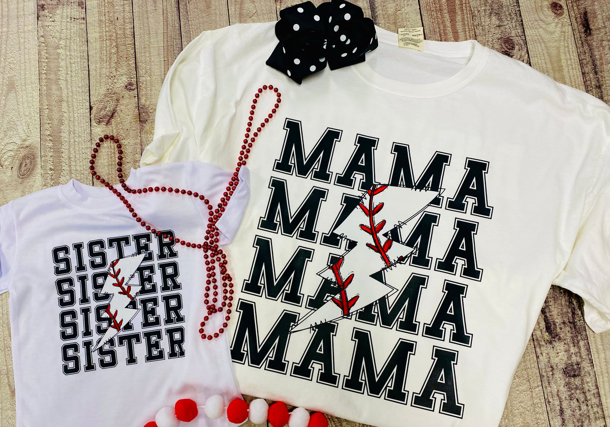Baseball Mama/Sister/Brother tee
