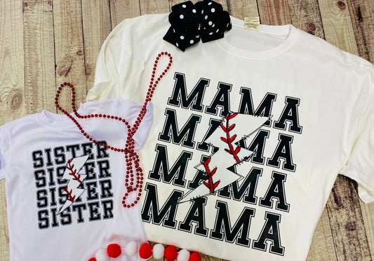 Baseball Mama/Sister/Brother tee