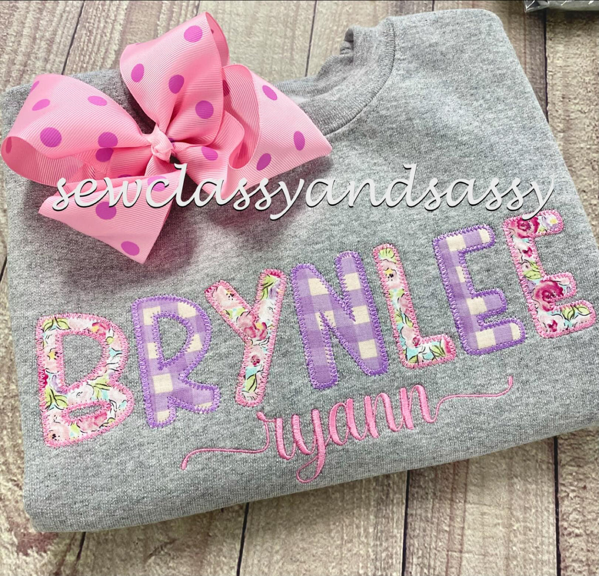 Child's Applique name sweatshirts