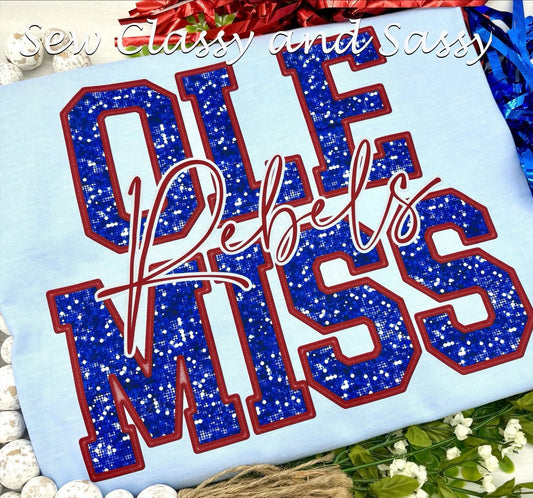 Ole Miss Bling tee