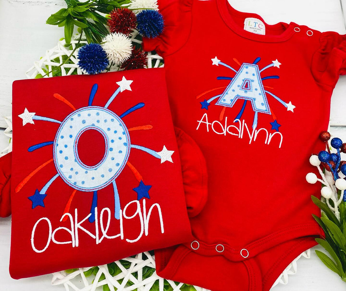 Girls Patriotic Applique tees
