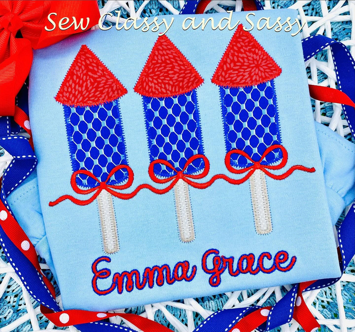 Girls Patriotic Applique tees