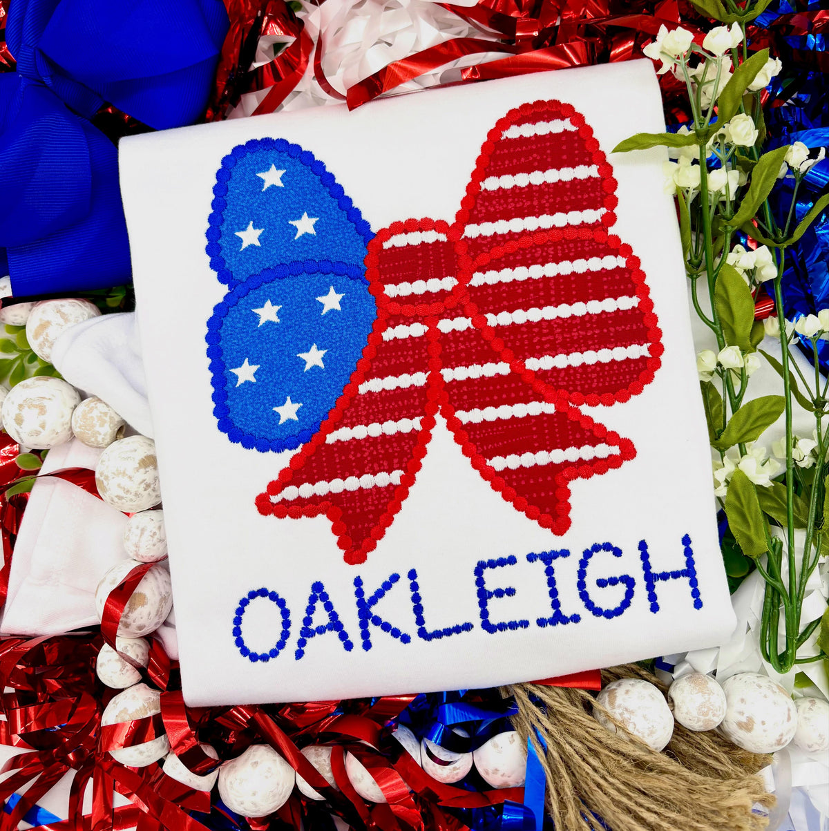 Girls Patriotic Applique tees