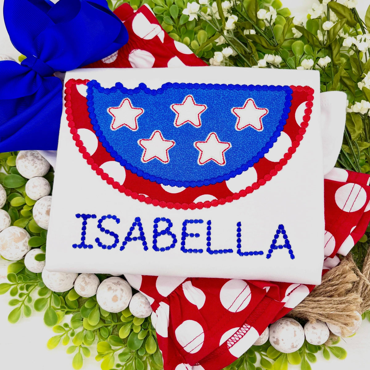 Girls Patriotic Applique tees