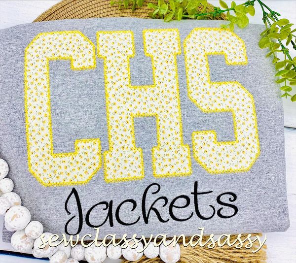 CHS floral applique