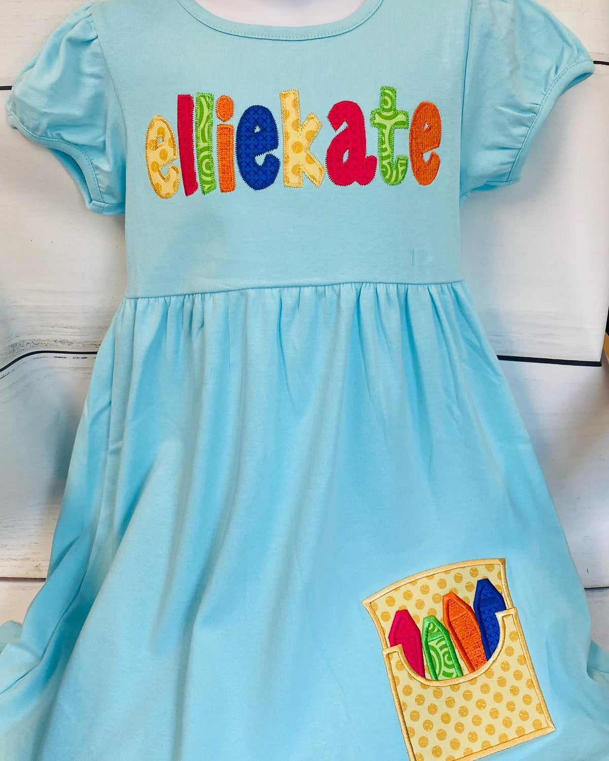 Applique Back to School dress