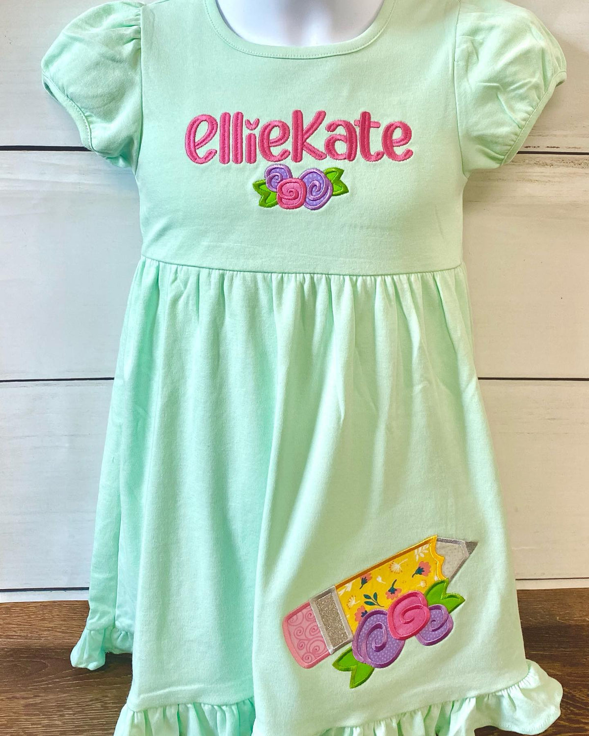 Applique Back to School dress